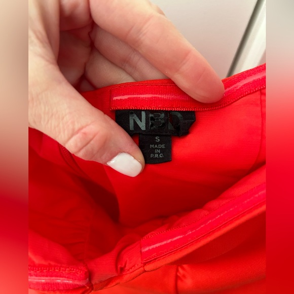 REVOLVE x NBD mini off the shoulder red dress - Picture 5 of 6